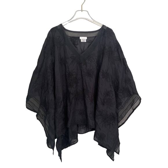 Rag & Bone Hera Beach Cover Up Wrap Black $350 One Size Whimsy Goth Bohemian - Picture 2 of 10